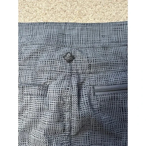 prAna Women's Athletic Skort Size 4 Geometric Pattern Gray Stretch Pockets - Picture 5 of 6